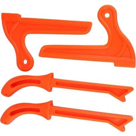 4Pcs Ensemble de poussoirs de sécurité Protection des mains pour scie circulaire à table Scies à ruban Outils de menuiserie de table(Orange vif) Autres Outils À Main Et