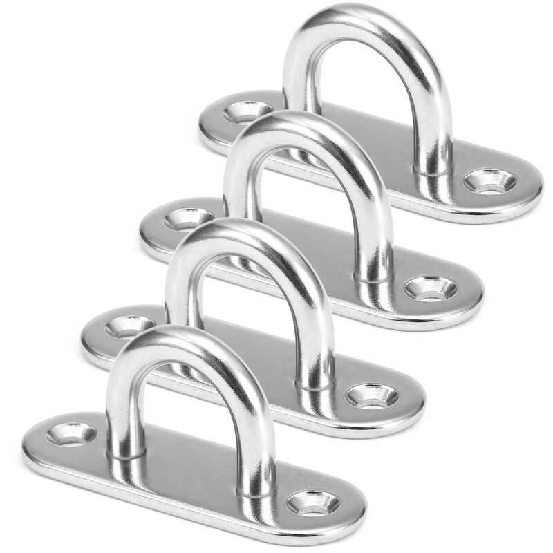 

Asupermall - Plancha de la cubierta 4pcs del ojo placa marina de hardware de montaje en pared multifuncional gancho para colgar hamacas Silla Yoga