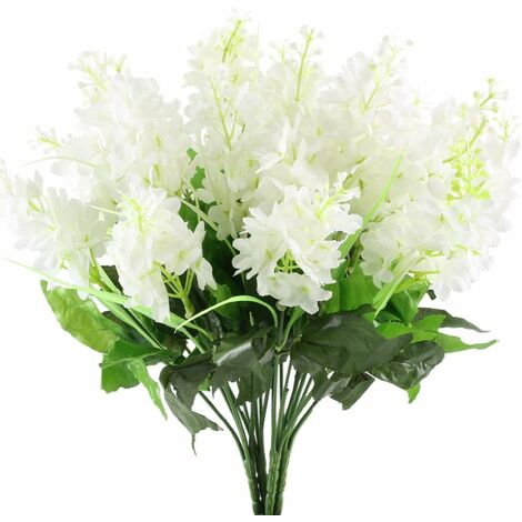 4pcs Fleurs Artificielles Blanches Jacinthe Artificielle Fleurs de Cerisier pour Fête Jardin Maison Chambre Bureau Cuisine Balcon Hôtel Décoration de Mariage