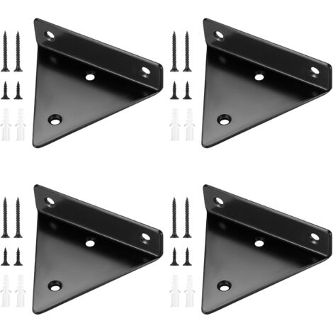 4pcs Floating Shelf Brackets, Invisible Triangle Wall Shelf Brackets, Metal Wall Shelf Bracket for Shelf