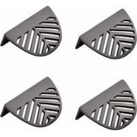 4pcs Forme des Feuilles Cabinet Pulls Laiton Doré Poignées De Meubles De Cuisine Porte De Cuivre Tirettes De Tiroir-Noir