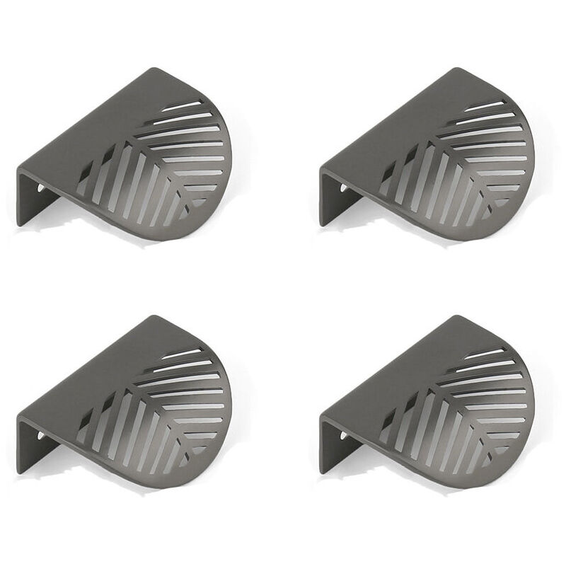 4pcs Forme des Feuilles Cabinet Pulls Laiton Noir Poignées De Meubles De Cuisine Porte De Cuivre Tirettes De Tiroir