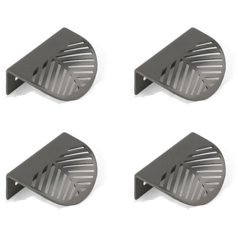 4pcs Forme des Feuilles Cabinet Pulls Laiton Noir Poignées De Meubles De Cuisine Porte De Cuivre Tirettes De Tiroir