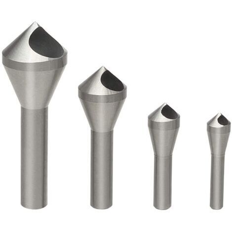 4Pcs Fraise à Chanfreiner Ébavurer Foret Conique en HSS pour Perçage Métal Bois Plastique