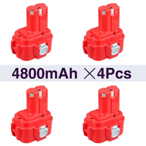 4PCS für Makita 9.6Volt 4800mAh Ni-MH Batterie 9120 9122 9133 9134 9135 6222D NEU