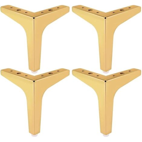4Pcs Furniture Legs, Gold Furniture Legs, DIY Table Legs, Cupboard Legs, Furniture Legs, Cabinet Legs Furniture Legs, Gold Metal Furniture Legs (B)-