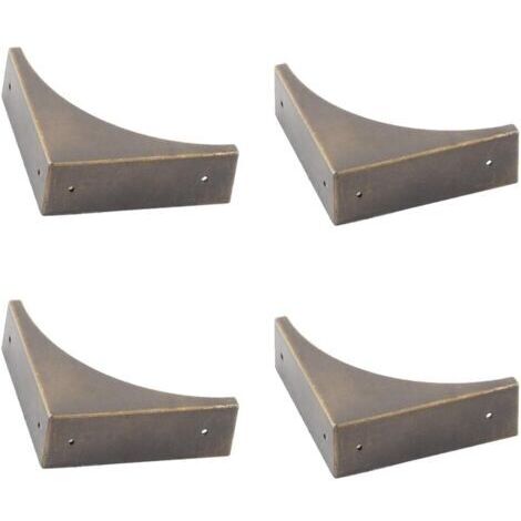 4Pcs Garde d'angle en métal Pour meubles, Support de Garde de bord en bronze antique, garde de bord  Garde d'angle en Métal pour meubles