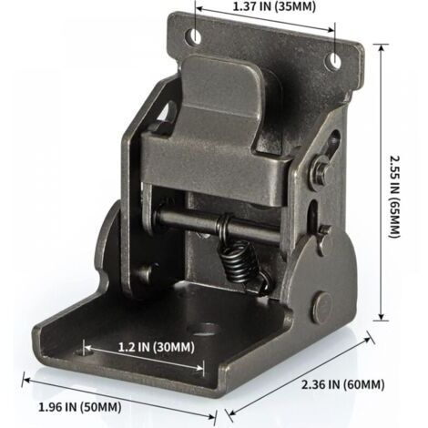 4PCS (Gun Black) Heavy-duty folding stand, table legs, 90-degree self-locking hinge, wall mount, 200g each