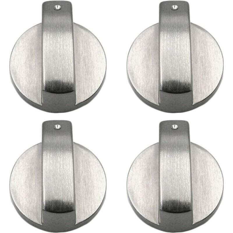 4-teiliges Herdknopf-Set, Gasherdknöpfe, Metall-Gasherdknöpfe, Gasherd-Reglerknöpfe, Metall-Kochherdknöpfe für die Küche, 6 mm