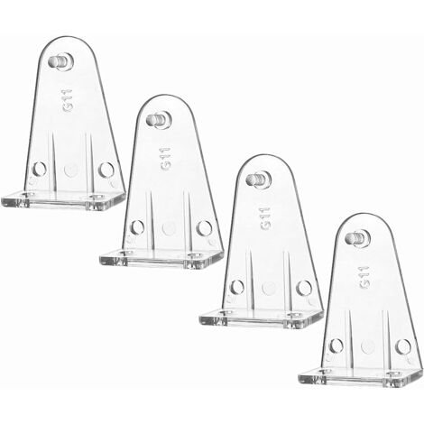 4pcs Hold Down Brackets Clear Color Bottom Rail Hold Clips for 2inch High Profile Blinds