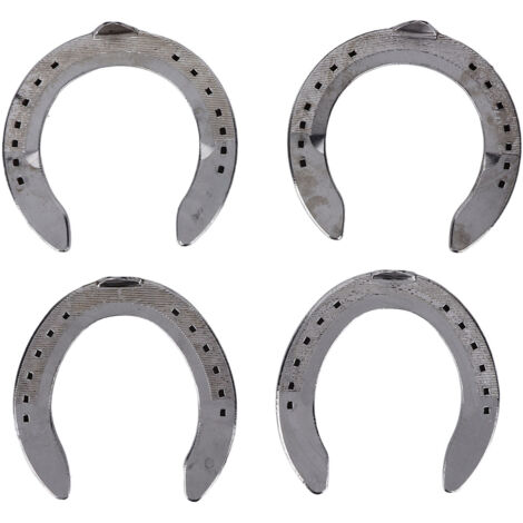 4pcs Horseshoes Aluminum Alloy Light Weight Reliable Practical Horse Riding Accessory for Racecourse Farm No. 4