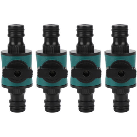 4pcs Hose Quick Connector Plastic Leakage Proof Dual Head Garden Hose Adapter for Irrigation System