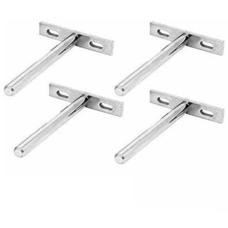 4Pcs Invisible Floating Shelf Bracket, Hidden T-Shaped Fixed Wall Shelf Bracket for Fixed Wood Shelf Support, DIY Invisible Wood Shelf-Wall Shelf