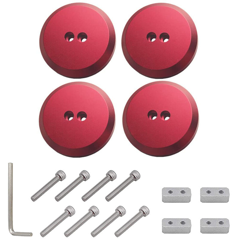 

Happyshopping - 4PCS Jack pads, antideslizante Jack Guard Pad, para Chevrolet C5 C6 C7 Corvettes Porsche,rojo