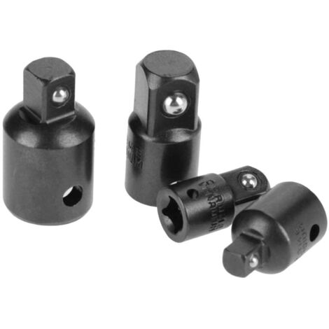 4pcs Jeu d'Augmentateurs et Réducteurs Adaptateur à Cliquet Adaptateurs Réducteurs Pour Douilles et Embouts 1/2" 1/4" 3/8"