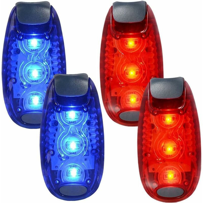 BENOBBY KIDS 4pcs led Lampe de sécurité pour Coureurs vélos Chiens Enfants Bateaux Clignotants/Attention Haute visibilité Clip Stroboscope