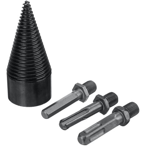 KINGSO 4PCS Log Foret Splitter 42mm Fendeuses à bois fendeur de buches vis cone allumage outils de forage à la main Hasaki