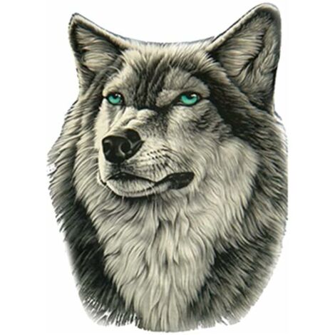 4pcs Loup Stickers Autocollants Voiture Personnalisé Autocollant Capot Voiture Loup Stickers Autocollants Stickers Voiture Tuning pour SUV Voiture Camion 3022cm