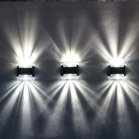 4PCS lumière solaire décoration extérieure cour applique murale extérieure étanche veilleuse