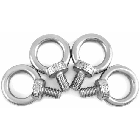 304 Stainless Steel Eye Bolt A2 Marine Lifting Eye Screws Ring Loop Hole  for Eyebolt Cable