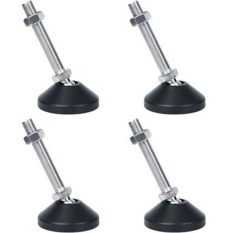 4Pcs M16 Pieds de nivellement, pieds filetés réglables, pieds pivotants antidérapants pour meubles, pieds de nivellement pour machines robustes pour établi(D60M16200)