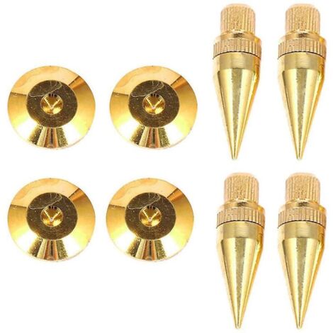 4pcs M6 36mm Gold Plated Copper Insulation Spike Base Pad for Speaker Amplifier