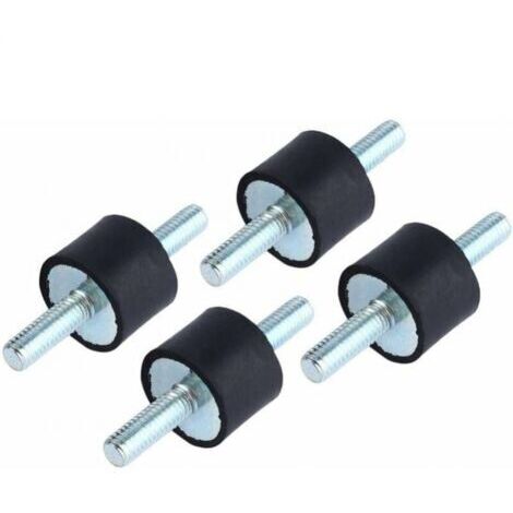 4pcs M6 Supports d'Isolation en Caoutchouc Anti-vibrations Montage d'Isolateur Amortisseur de Pompe à Compresseur d'Air avec Vis 20 x 15