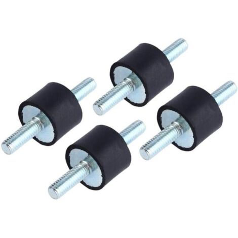 4pcs M6 Supports d'Isolation en Caoutchouc Anti-vibrations Montage d'Isolateur Amortisseur de Pompe à Compresseur d'Air avec Vis 20 x 15