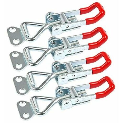 4-8Pcs Stainless Steel Toggle Latch Catch Clamp Spring Loading Case Buckle Clip, Size: 4pcs