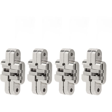 4Pcs Mini Zinc Alloy Cross Hidden Hinge 180 Degree Swing Jewelry Box Invisible Hinge
