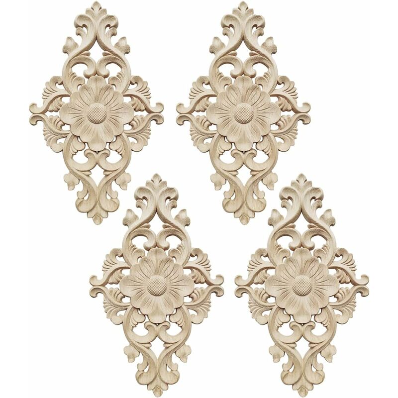Readcly - 4PCS Modanatura Decorativa in Legno