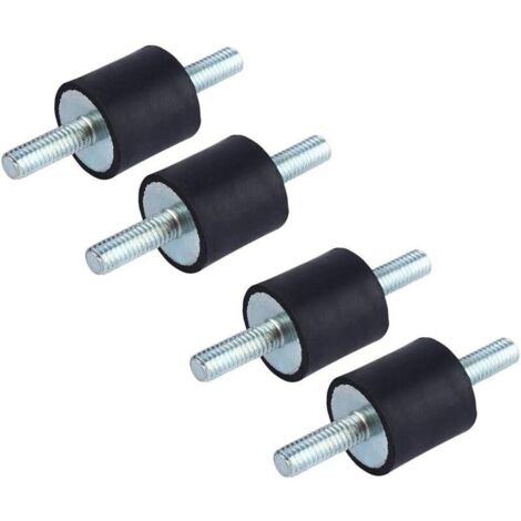4pcs Montage d'Isolateur de Caoutchouc Anti-vibration Supports d'Isolant Anti-vibration M6 20 x 20 Monte l'Amortisseur avec Vis