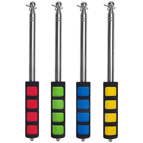 4pcs Mt Telescopique, Mat Drapeau 1.2m En Acier Inoxydable Mt De Drapeau Portable Extensiblemt De Drapeau Pour Salle De Cours Guide Touristique Dr