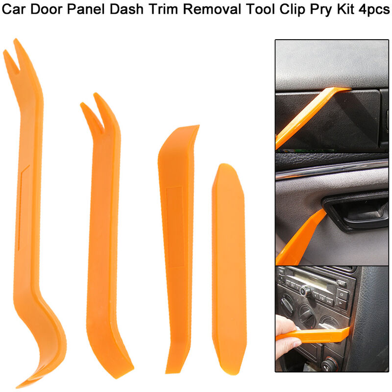 Happyshopping - 4pcs outil de retrait de garniture de porte de voiture Dash Radio Body Clip Installer Pry Kit, modele: 21