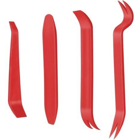 4Pcs Outil Demontage Garniture Voiture, Outils Plastique Dur, Professionnel Voiture Démontage Installation Outil Kit pour Voiture Radio Audio, Tableau de Bord, Installateur Pry Outil