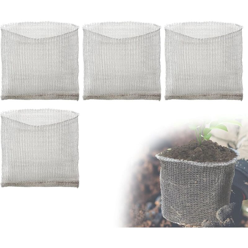 Roleader - 4PCS Panier Anti Campagnol en inox, 41x44cm, Sac en Grilles d'acier Inoxydable Contre Les Rongeurs, Protection en Filet Métallique pour