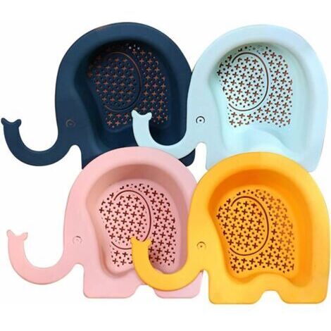 4PCS Panier D'évier de Cuisine Étagère de Vidange D'évier, Éléphant Passoire pour Évier Évier à Panier de Vidange Polyvalent Évier Égouttoir Panier pour Fruits et Légumes