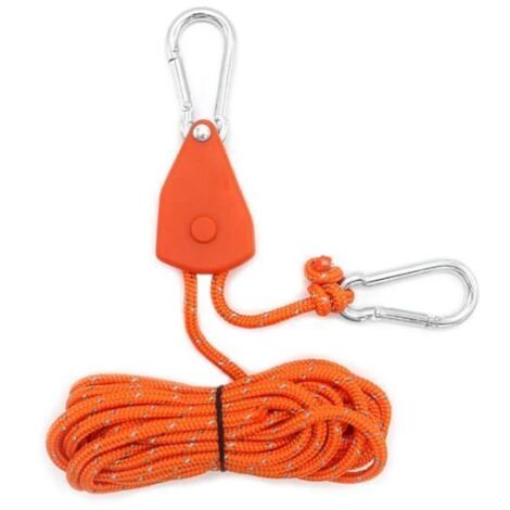 4pcs Paracorde Corde en Nylon, 4mm x 4m Corde de Tente Réfléchissante avec Tendeurs Corde de Survie Tout Usage