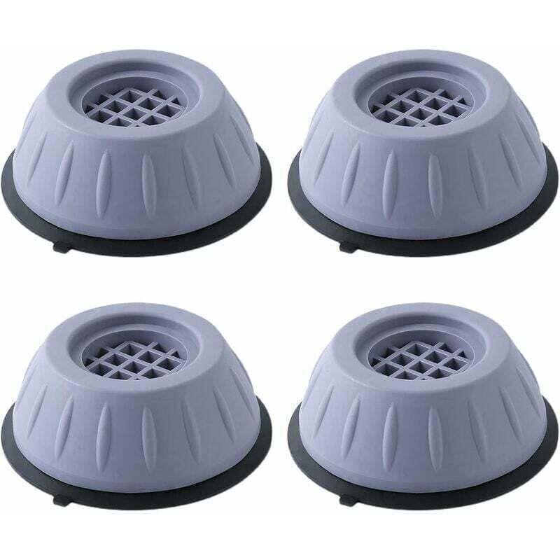 4Pcs Patins Anti Vibration Lave Linge Tapis Anti Vibration Machine a Laver Caoutchouc Antidérapant Pied à Suppression des Chocs et du Bruit,