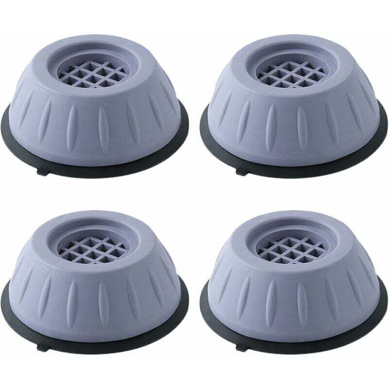 4Pcs Patins Anti Vibration Lave Linge Tapis Anti Vibration Machine a Laver Caoutchouc Antidérapant Pied à Suppression des Chocs et du Bruit,
