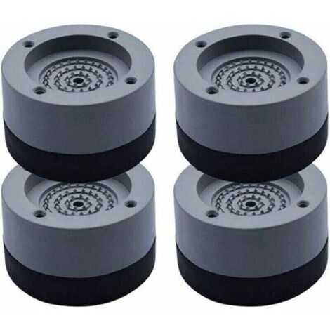 4Pcs Patins Anti Vibration Tampon Anti-vibration Lave Linge Universel Pieds Stabilisateur Piédestal pour Lave-Linge Réfrigérateur