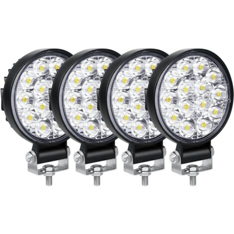 4PCS Phare De Travail LED 3.2'' 42W IP67 Étanche Pour 4x4 Camion Tracteur SUV Bateau