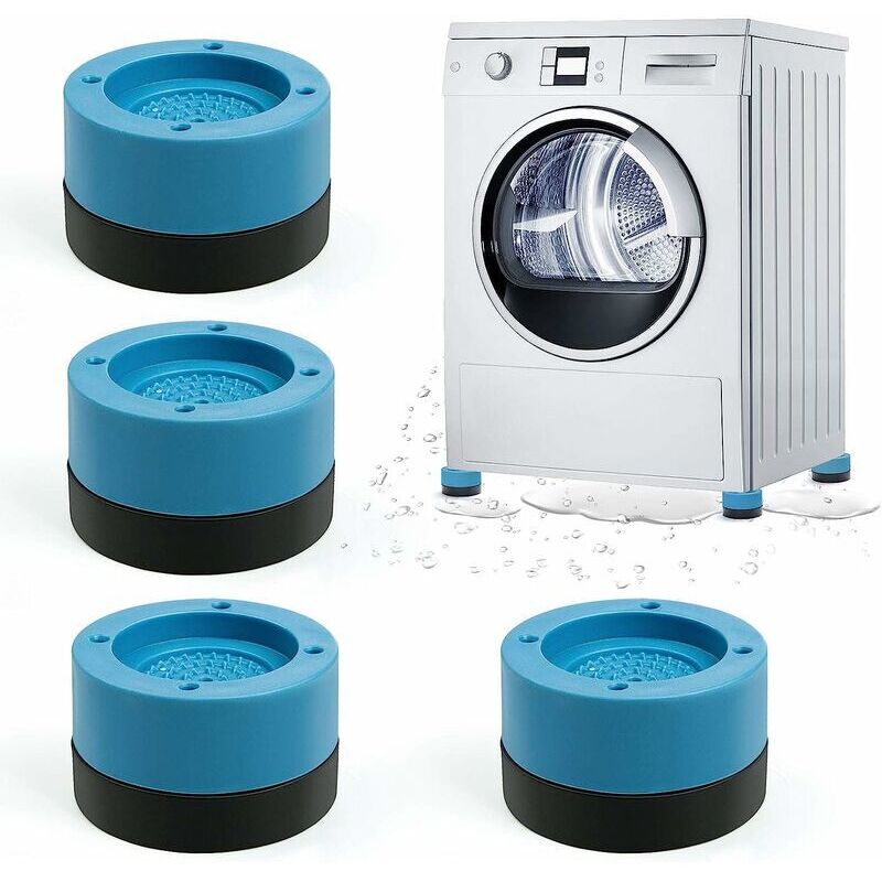 4pcs Pieds de Machine à Laver Antichocs Pieds de Machine à Laver Antichocs Machine à Laver Pieds Universels pour Machines à Laver et Sèche-linge
