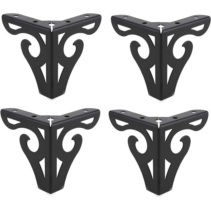 4pcs Pieds de Meubles de 4 Pouces,Meubles de Style Moderne Pieds de canapé en métal Pieds triangulaires pour Chaise de canapé Armoire Armoire de