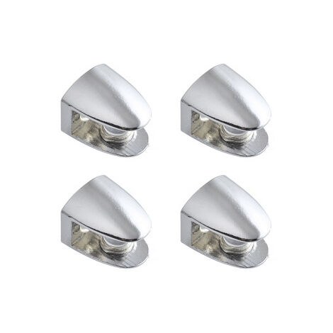 4PCS Pince à verre rectangulaire, pince à verre stratifié salle de bain mur garde-robe fixation pince à verre, convient 6-10mm