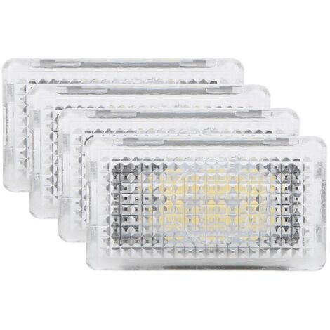 4pcs Plafonnier de Pied Ultra Lumineux Lampe d'Ambiance de Remplacement pour Tesla Model 3 2018-2021 Blanc