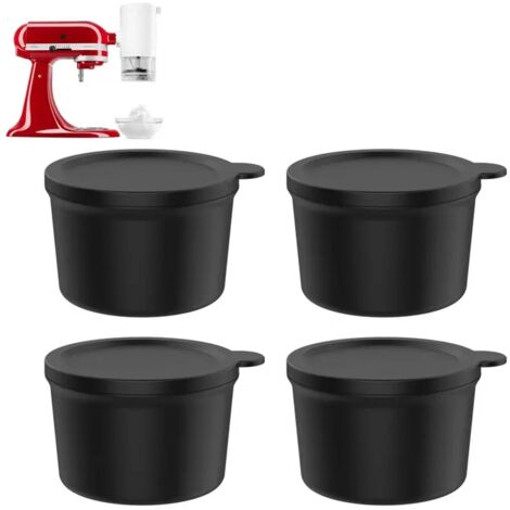 4pcs Plastic Ice Cream Mold and Lid Replacement Ice Shaver Accessory Ice Cream Storage