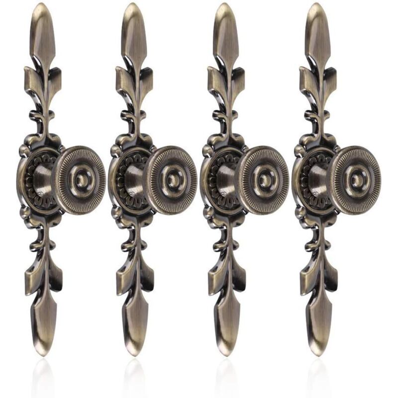 4Pcs Poignées de tiroirs Vintage Style en alliage de zinc Bouton traction de Meubles Tiroir Armoire Placard Armoire avec Vis Décoration maison(Green 4Pcs Poignées de tiroirs Vintage Style en alliage de zinc Bouton traction de Meubles Tiroir Armoire Placard Armoire avec Vis Décoration maison(Green