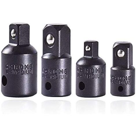 4pcs pour clé à cliquet 1/4" 3/8" 1/2" Adaptateur pour clé Allen, Adaptateurs pour clés à douille Adaptateur à fiche et réducteur