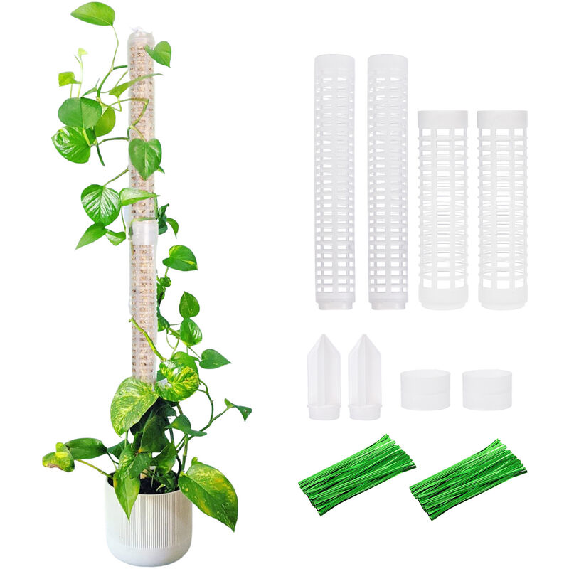 Linghhang - 4pcs pour plantes grimpantes tiges de mousse empilables plantes en plastique hydromousse colonne tige stand up Rod grimpant rotin
